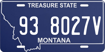 MT license plate 938027V