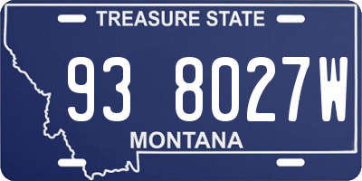 MT license plate 938027W