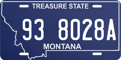 MT license plate 938028A