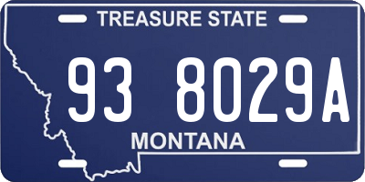 MT license plate 938029A