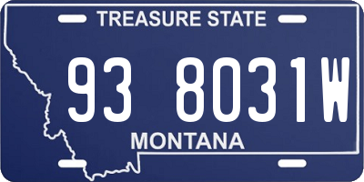 MT license plate 938031W