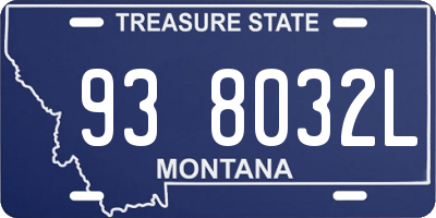 MT license plate 938032L