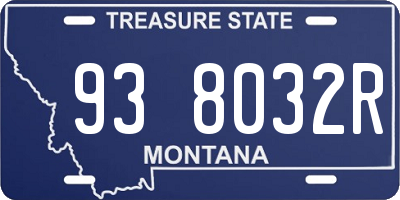 MT license plate 938032R