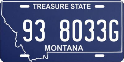 MT license plate 938033G