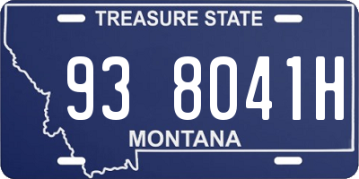MT license plate 938041H
