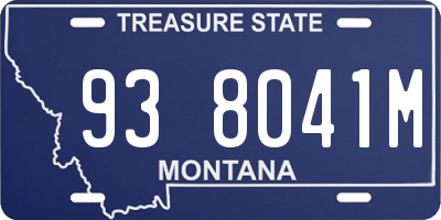 MT license plate 938041M