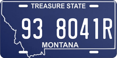 MT license plate 938041R