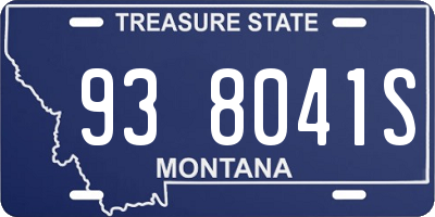 MT license plate 938041S