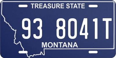 MT license plate 938041T
