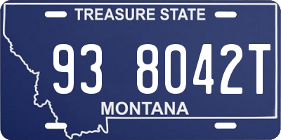 MT license plate 938042T