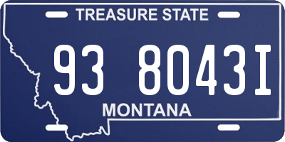 MT license plate 938043I