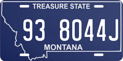 MT license plate 938044J