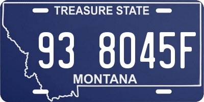 MT license plate 938045F
