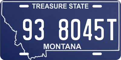 MT license plate 938045T
