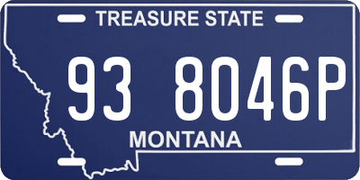 MT license plate 938046P