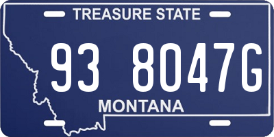 MT license plate 938047G