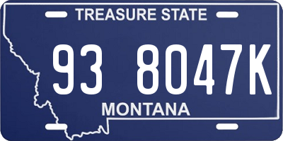 MT license plate 938047K
