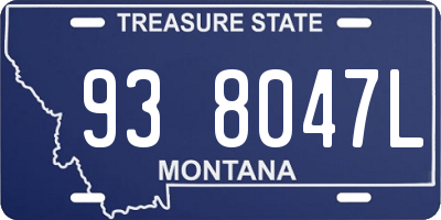 MT license plate 938047L