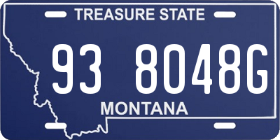 MT license plate 938048G