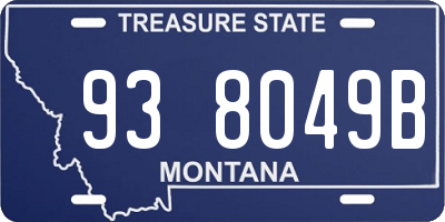 MT license plate 938049B