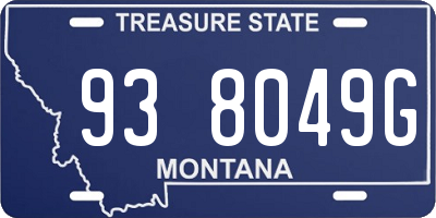 MT license plate 938049G