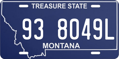 MT license plate 938049L