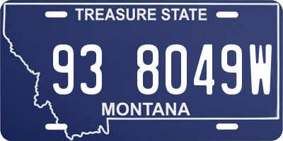 MT license plate 938049W