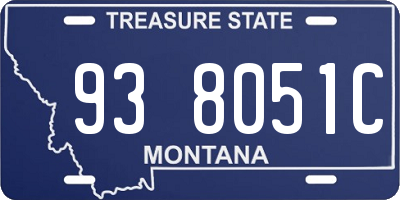MT license plate 938051C