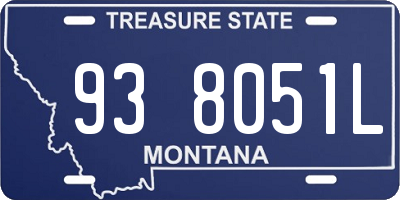 MT license plate 938051L