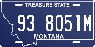 MT license plate 938051M