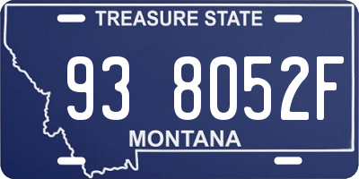 MT license plate 938052F