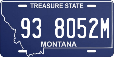 MT license plate 938052M