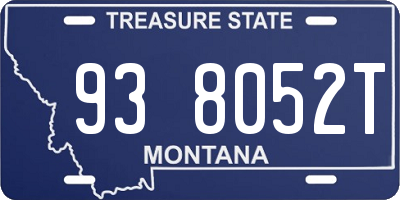 MT license plate 938052T