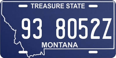 MT license plate 938052Z