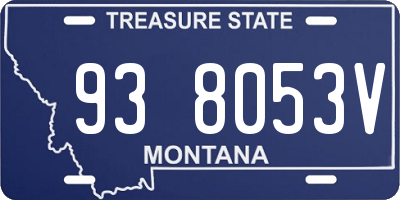 MT license plate 938053V