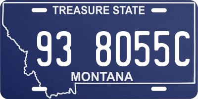 MT license plate 938055C