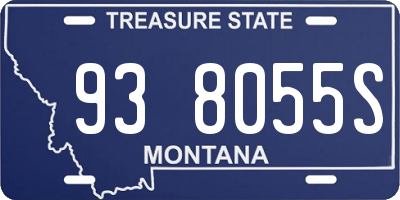 MT license plate 938055S