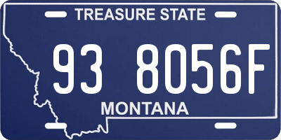 MT license plate 938056F