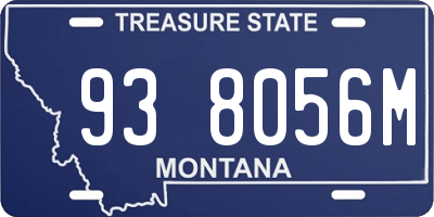 MT license plate 938056M