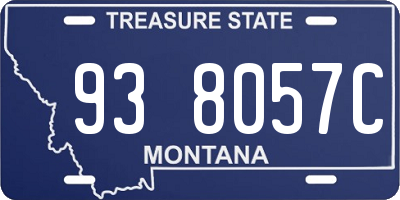 MT license plate 938057C