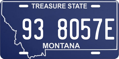 MT license plate 938057E