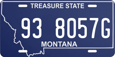 MT license plate 938057G