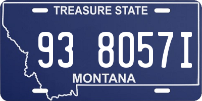MT license plate 938057I