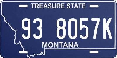 MT license plate 938057K