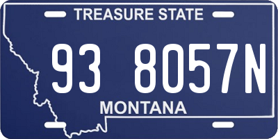 MT license plate 938057N