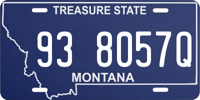 MT license plate 938057Q