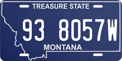 MT license plate 938057W