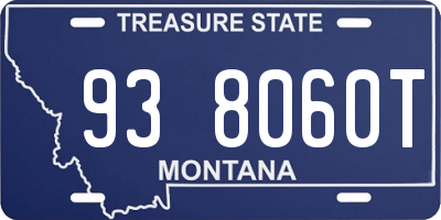 MT license plate 938060T