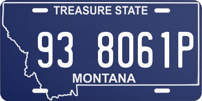 MT license plate 938061P