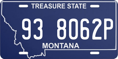 MT license plate 938062P